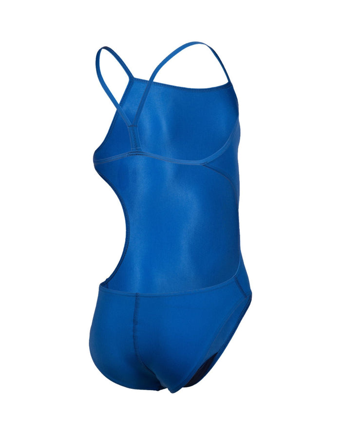 Arena Girls Team Challenge Solid royal blue one-piece swimsuit with crisscross back