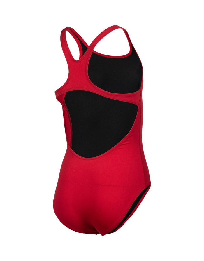 Red and black Arena Girls Team Swim Pro Solid racerback swimsuit