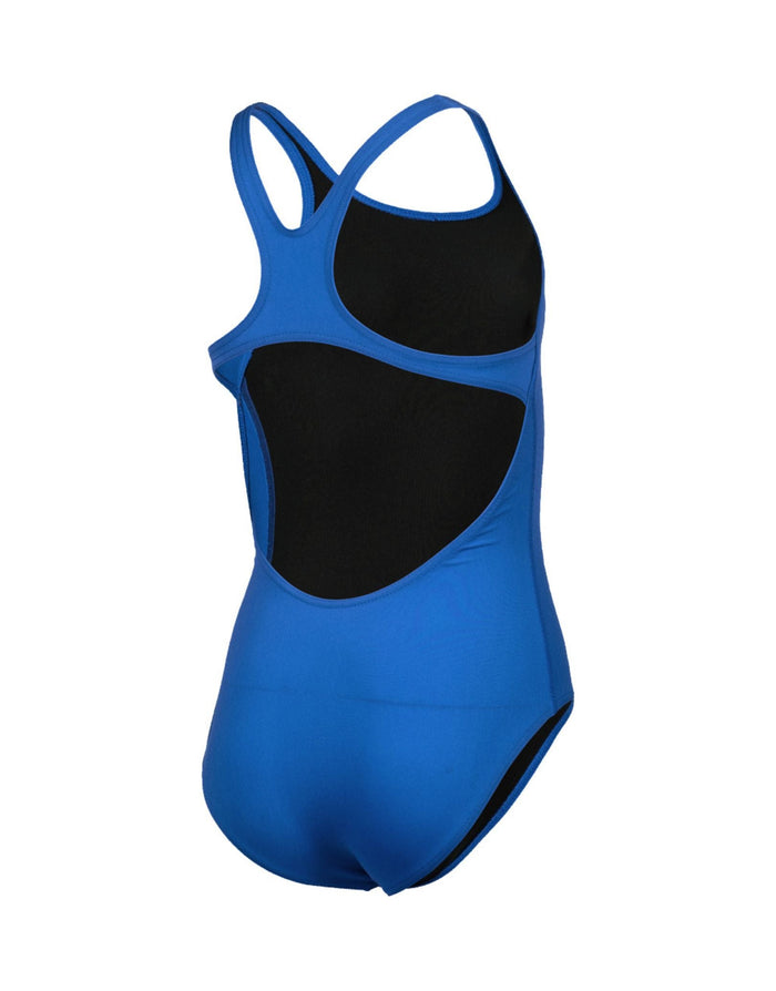 Royal blue Arena Girls Team Swim Pro Solid swimsuit with black mesh panels