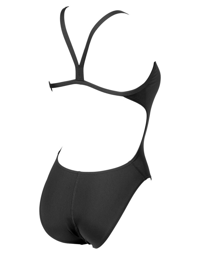 Black Arena Team Challenge Solid swimsuit with crisscross back