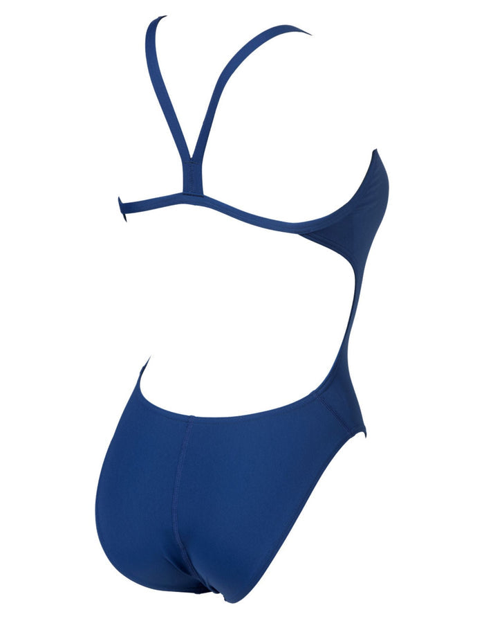 Arena Team Challenge Solid swimsuit in royal blue with crisscross back