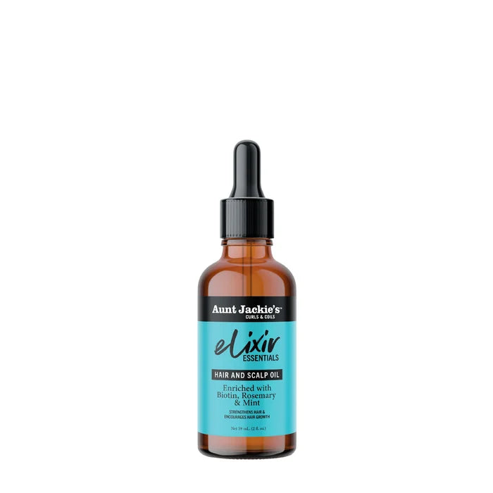 Aunt Jackie's Elixir Hair and Scalp Oil Enriched with Biotin Rosemary and Mint 2oz