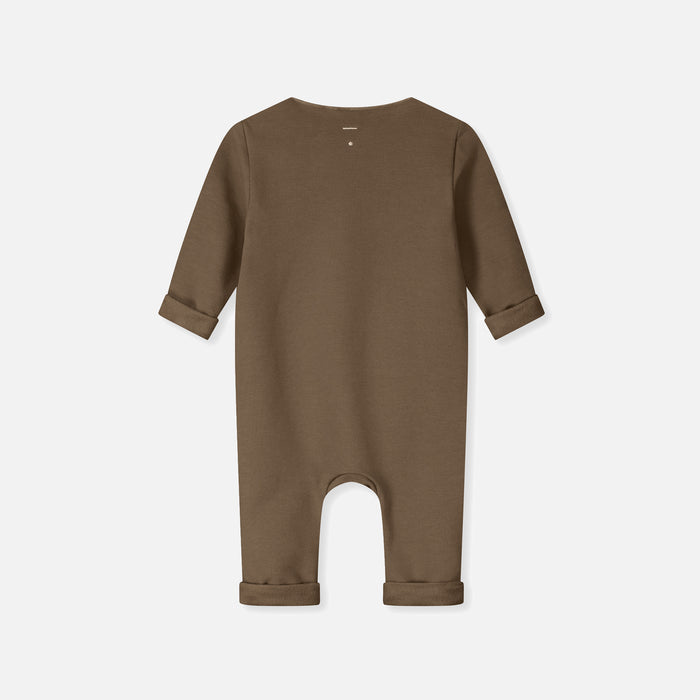 Baby Cotton Wrap Babysuit - Woody