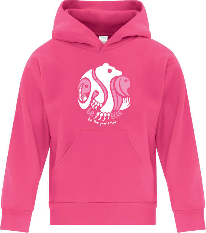 Be The Bear, Be the Protector - Pink Shirt Day 2024 Youth Hoodie