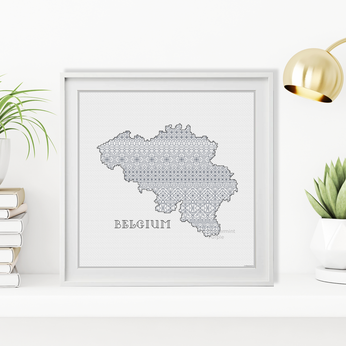 Belgium Blackwork Blackwork Pattern by Peppermint Purple