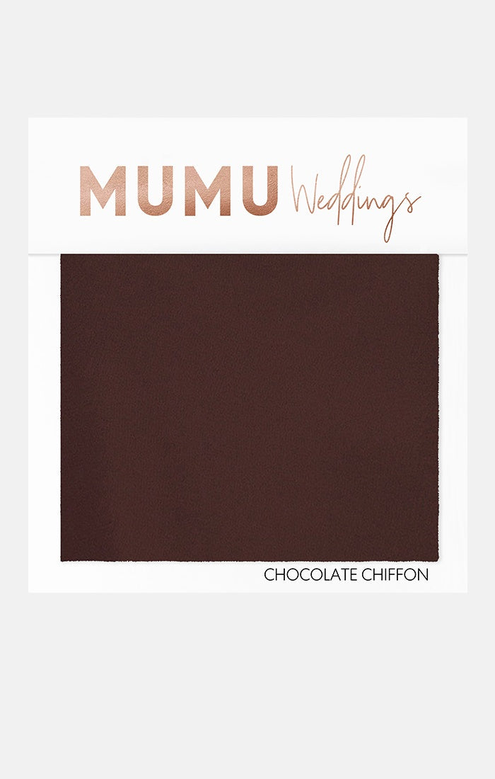 Bridesmaid Fabric Swatch ~ Chocolate Chiffon