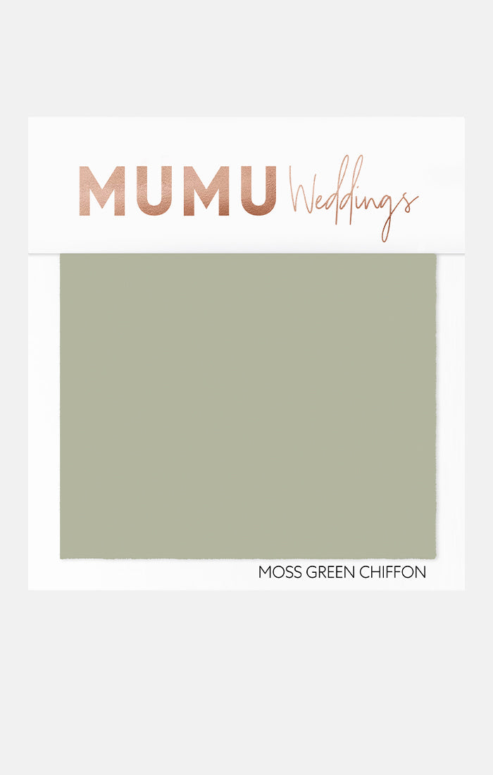 Bridesmaid Fabric Swatch ~ Moss Green Chiffon