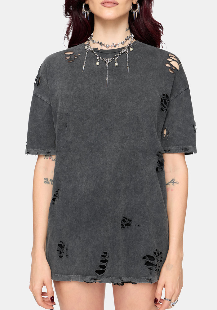Brooke Distressed Oversized T-Shirt