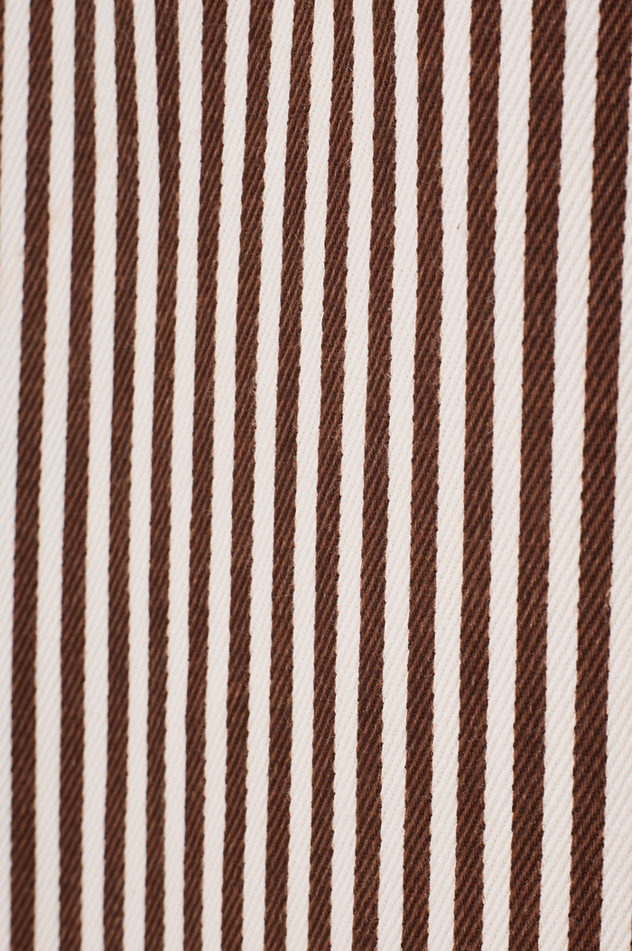 Brown Stripes Wide-Leg Twill Pants_6