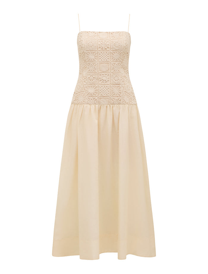 Cara Crochet Midi Dress Forever New