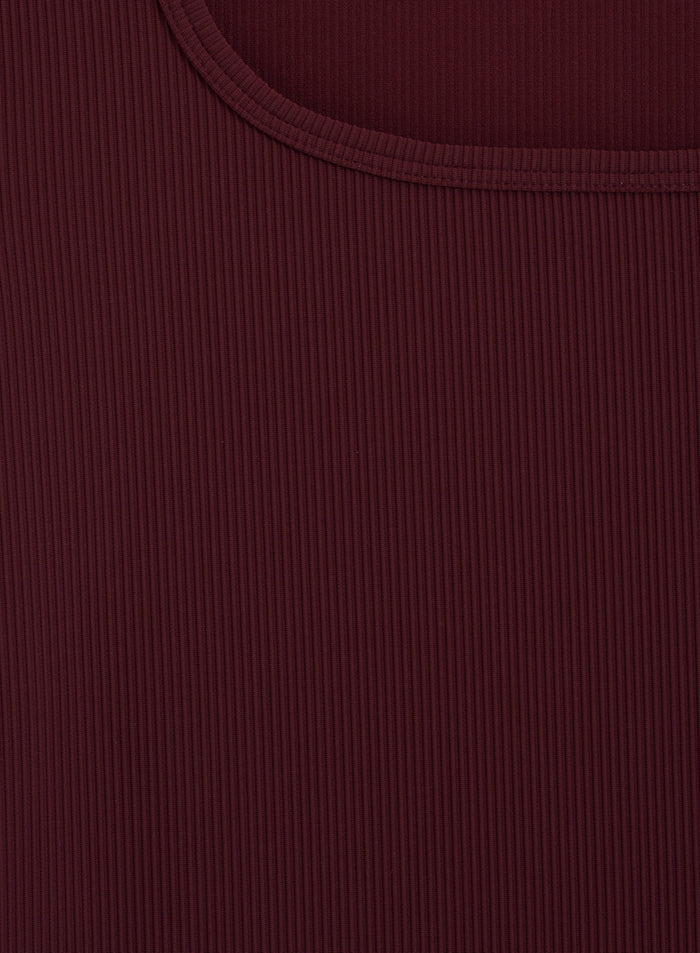 Cherry Ribbed Performance Short Sleeve