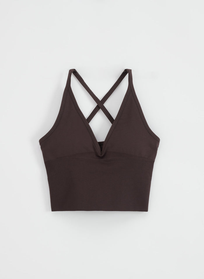 Chocolate Shape Seamless Cross Back Bralette