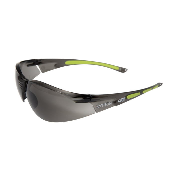 Citron Grey Frame Smoke Lens Safety Glasses