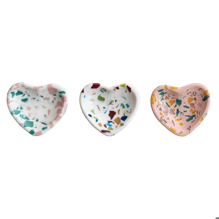 DISH HEART SHAPED RESIN 2.25X2