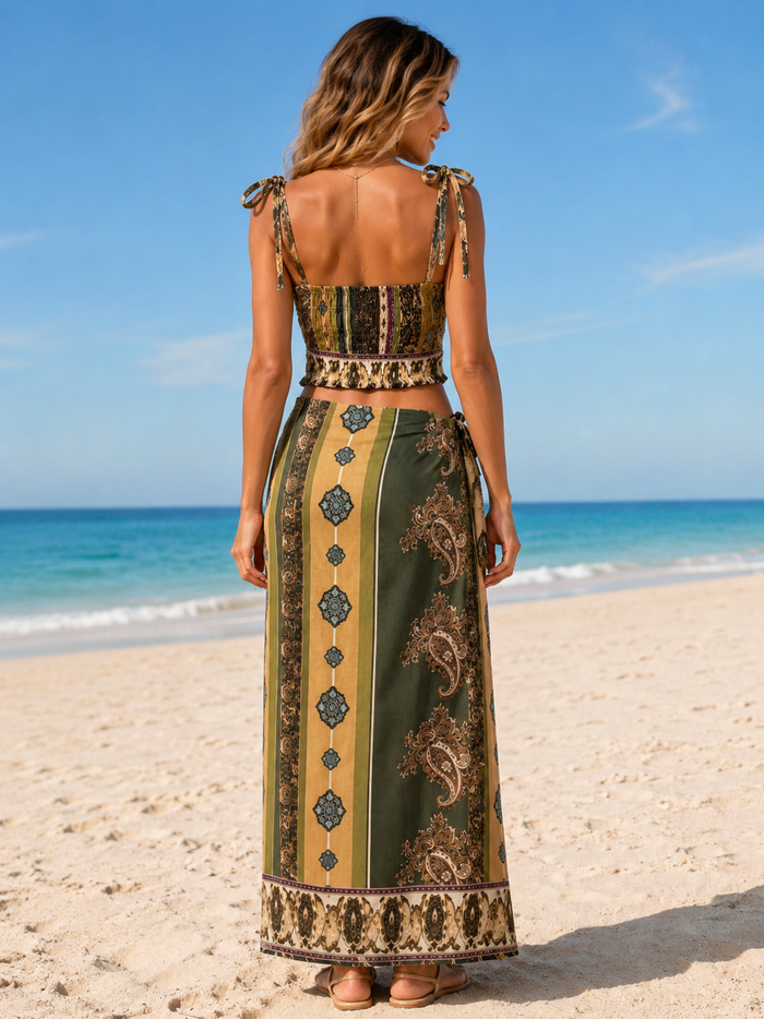 Enrica Paisley Co-Ord Lime