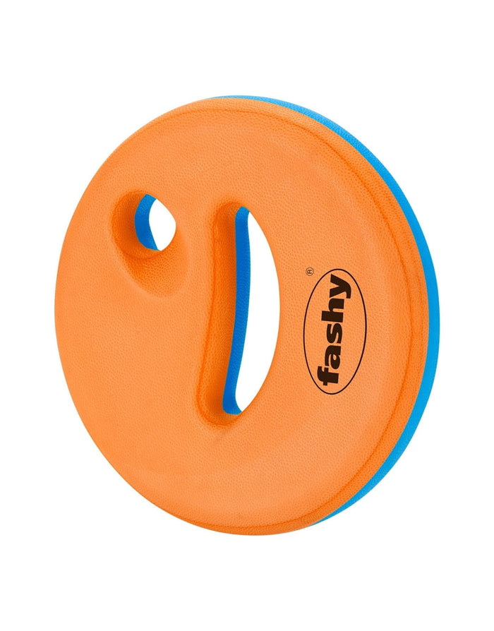 Fashy orange and blue foam aqua jogging disc with handle