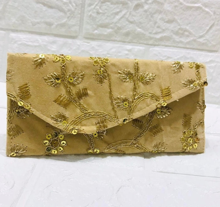 Gold Embroidered Wallet