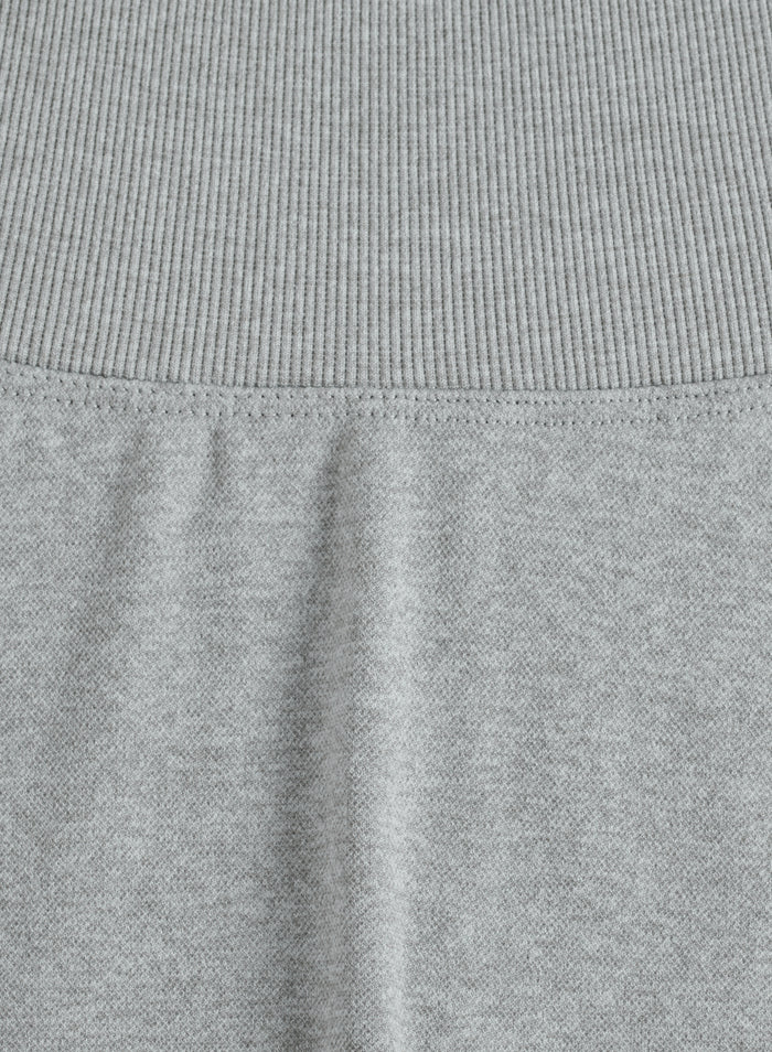 Grey Melange Shape Seamless Hotpants
