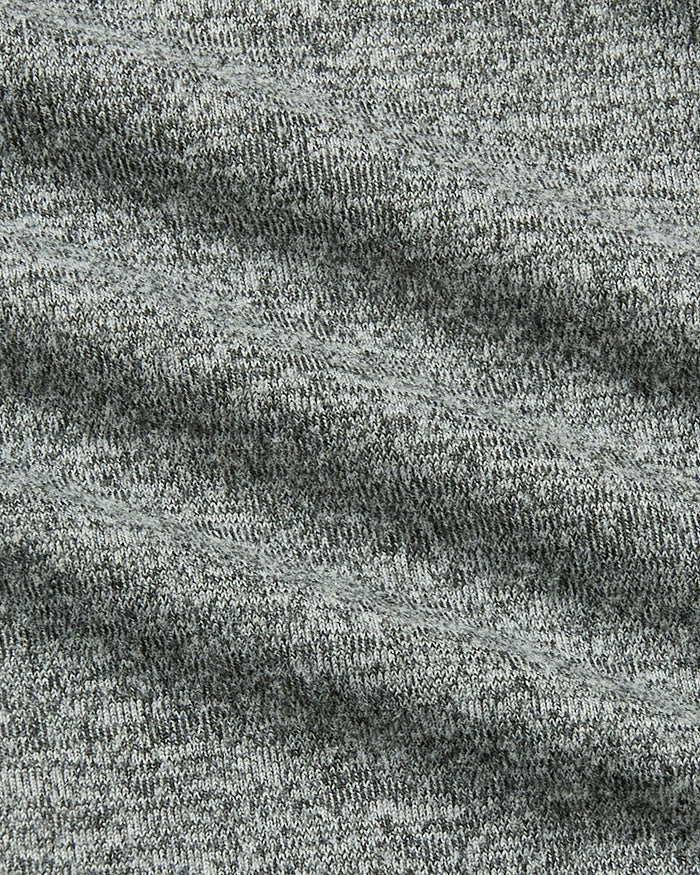 Heather Gray Short Sleeve Comfort Knit Shirt with cable-style knit texture.