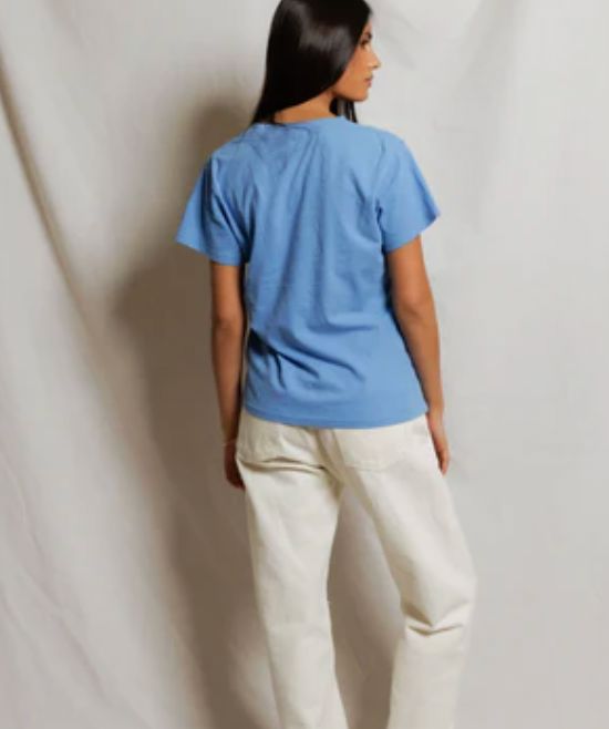 Hendrix Boxy V Neck Tee-Tops/Blouses-Uniquities