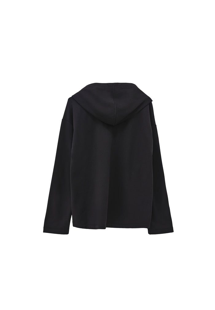 Hooded Oversize Sweatshirt - BLACK