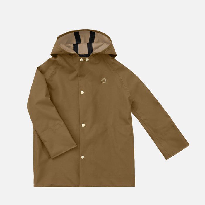 Kids Waterproof Midi Raincoat - Ochre