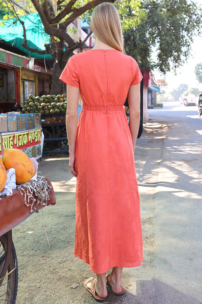 Louisa Linen Blend Dress | Grenadine