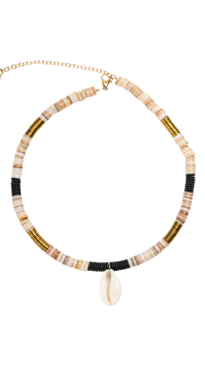 Mar Ecru Cowrie Necklace-Jewelry-Uniquities