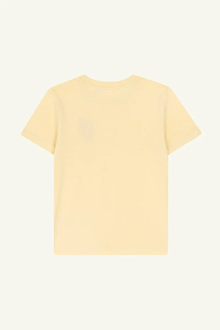 Contrast kids graphic t-shirt, organic cotton Melting Icecream in Butter Yellow