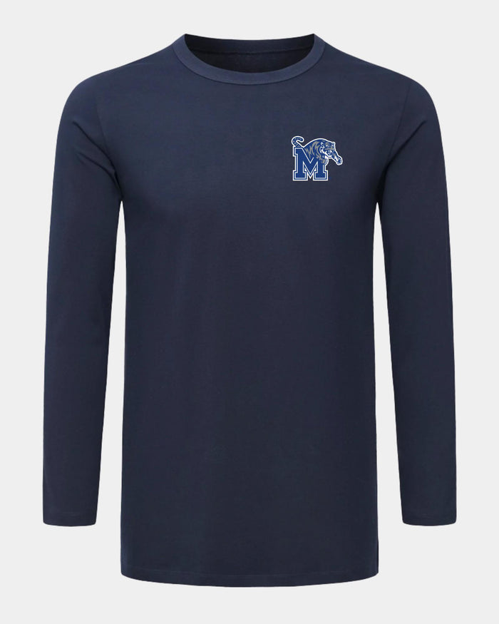 Memphis Slam Dunk Spectacle 2.0 Navy Long Sleeve T-Shirt Front