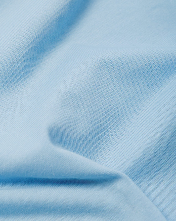 Mid-Weight Cropped Organic T-Shirt - Sky Blue