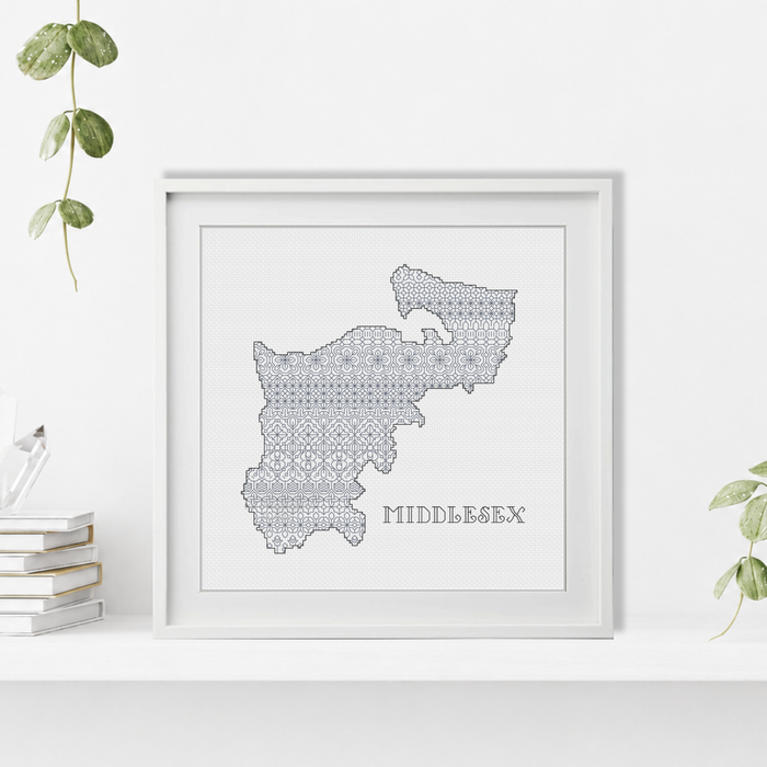 Middlesex Blackwork Pattern Blackwork Pattern by Peppermint Purple