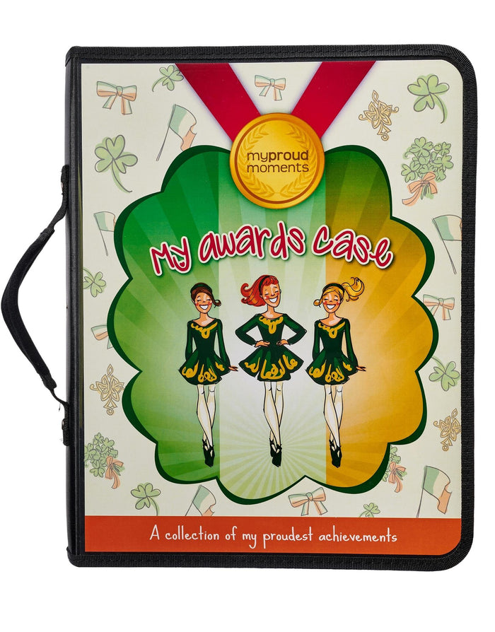 Proud Moments Medal Irish Dance Awards Case with Gold Design