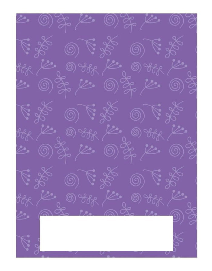 Purple lavender floral notebook cover with proud moments medal pocket