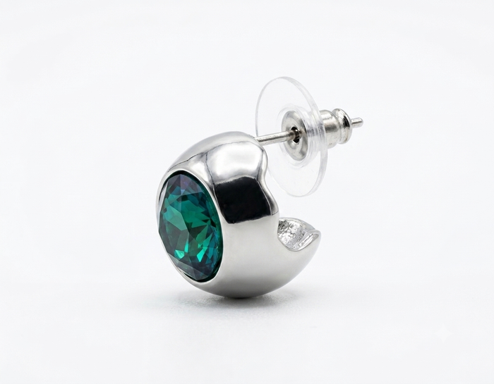 Nans Gem Earring — earrings in green | CRUX