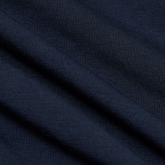 Navy Long Sleeve Knit Shirt with fine knit texture.