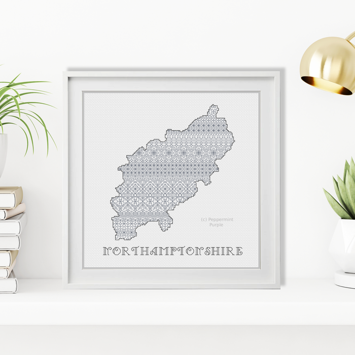 Northamptonshire Blackwork Pattern by Peppermint Purple