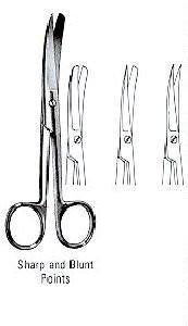 Operating Scissors Curved - 5.5" High Grade