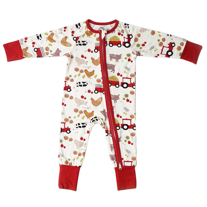 Pajamas On the Farm Bamboo Convertible Baby