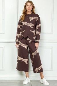 PANTS SWEATER WIDE LEG