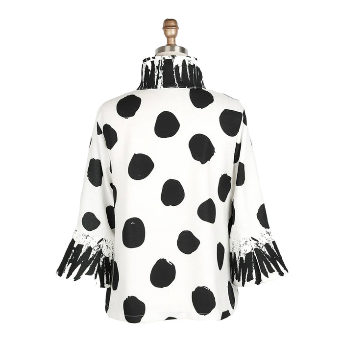 Polka-Dot Jacket in Black & White- 4939-WT