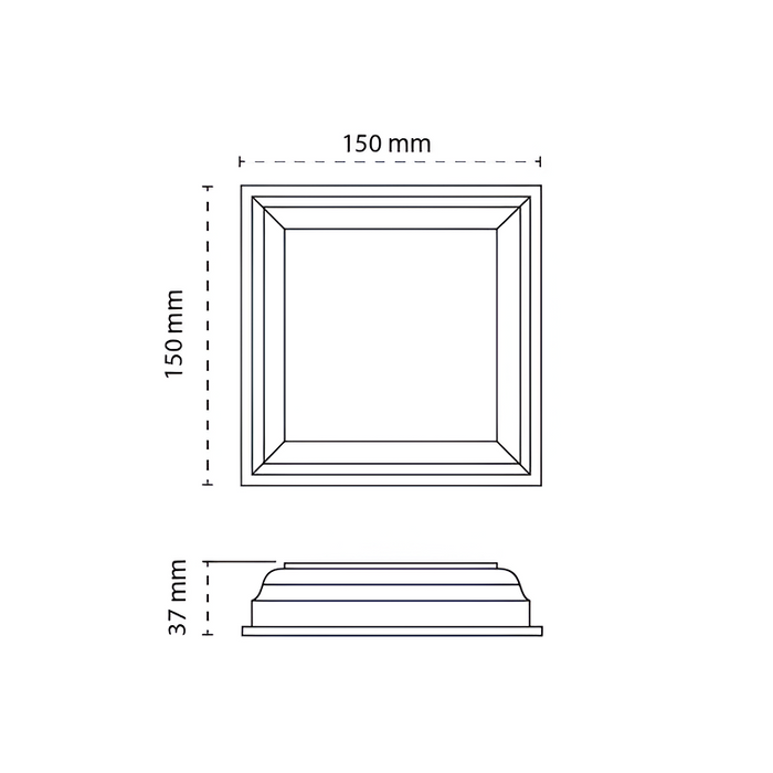 Oxworks PVC Post Dress Ring - 102 x 102mm - White UV-Stabilised PVC - - Image 2