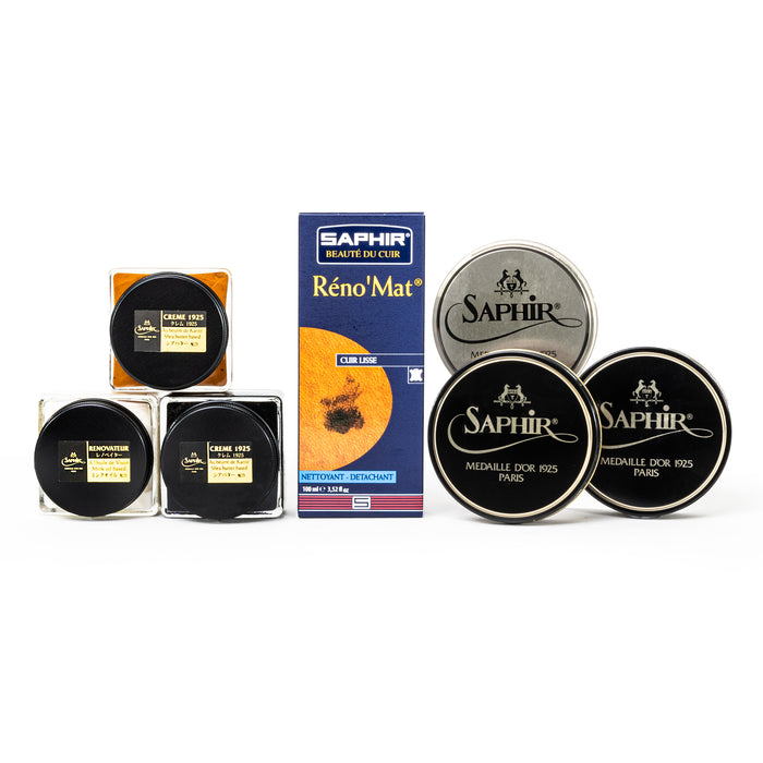 Saphir Presidential Shoeshine Starter Kit (7-Piece Bundle)