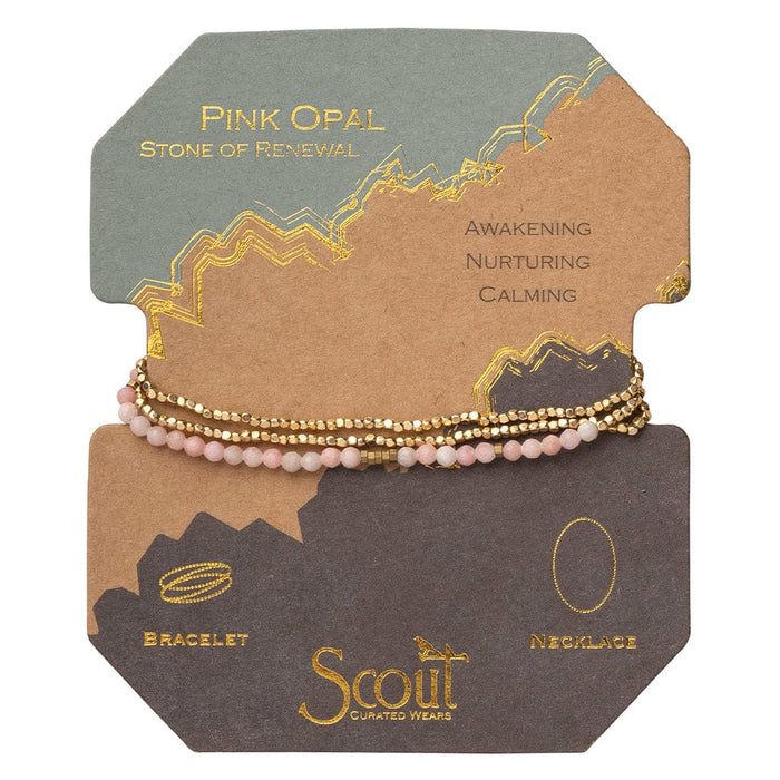 Scout Curated Wears Delicate Stone Wrap - Pink Opal