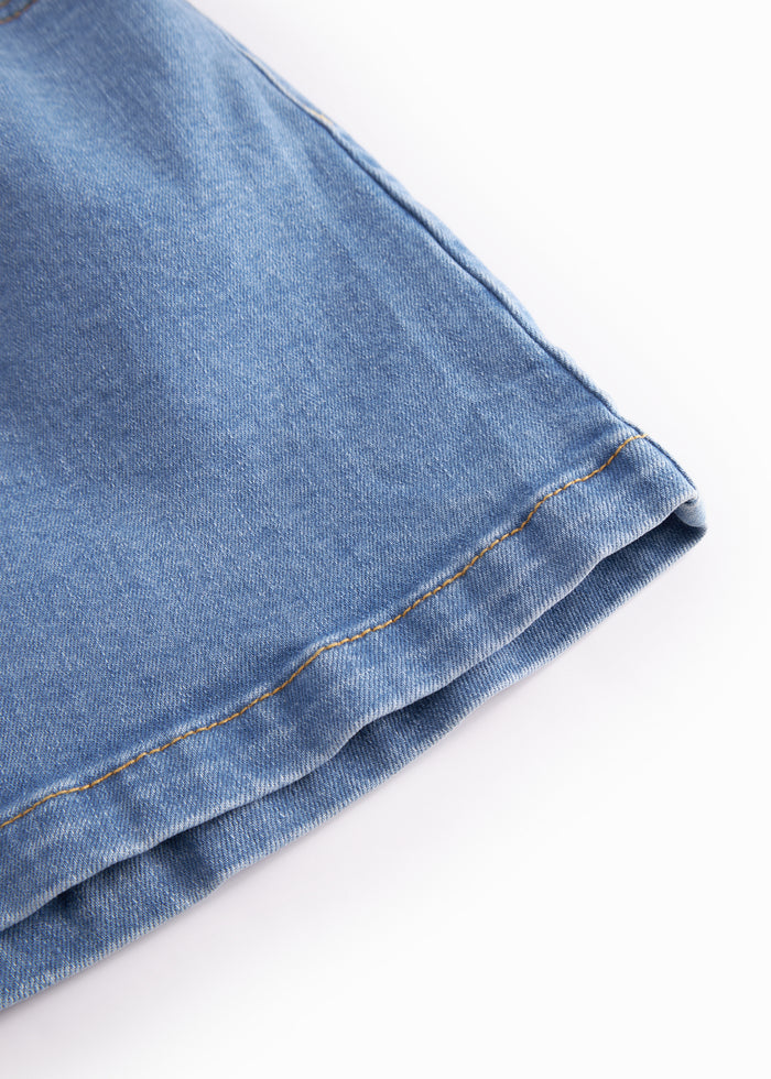 Short denim skirt for children