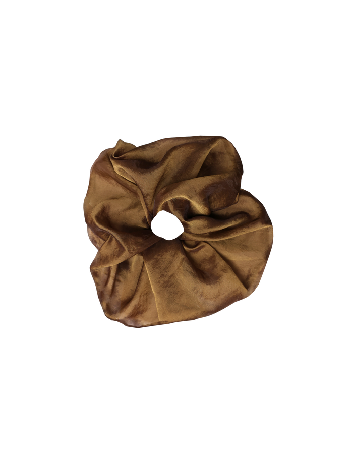 SESAME SILK SCRUNCHIE CHESTNUT BROWN