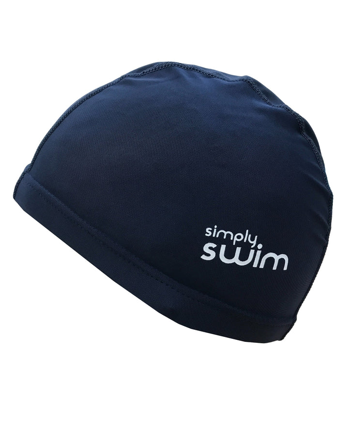 Navy blue Simply Swim adult lycra swim cap in solid colours