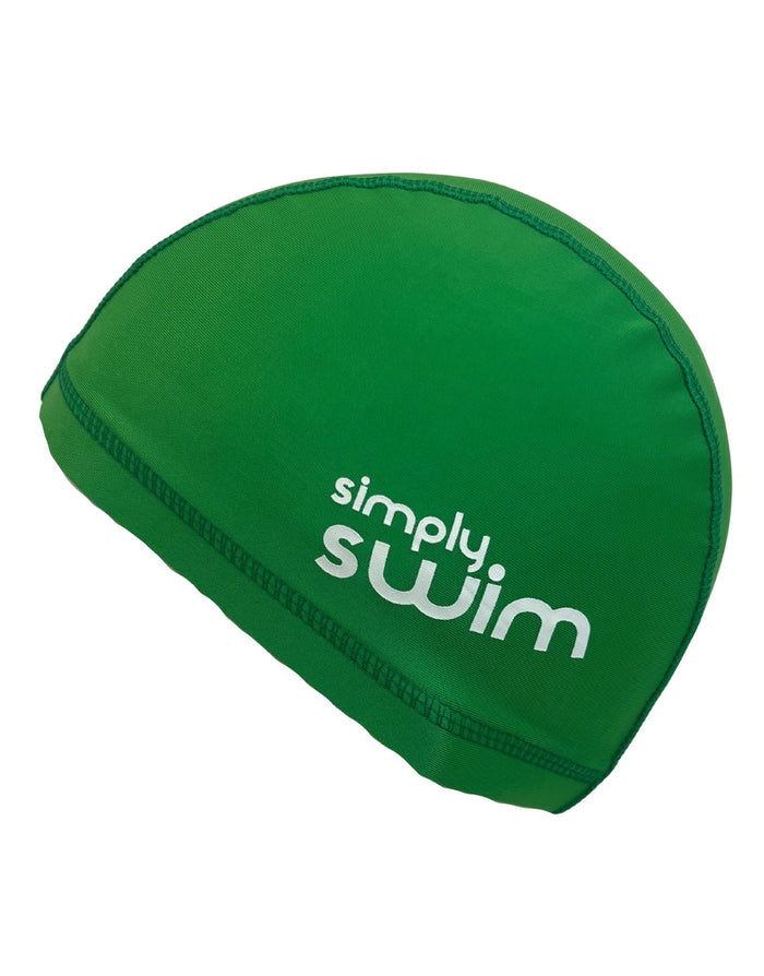 Simply Swim Junior Lycra Fabric Swim Cap - Solid Colours - Light Green - Swimming Caps