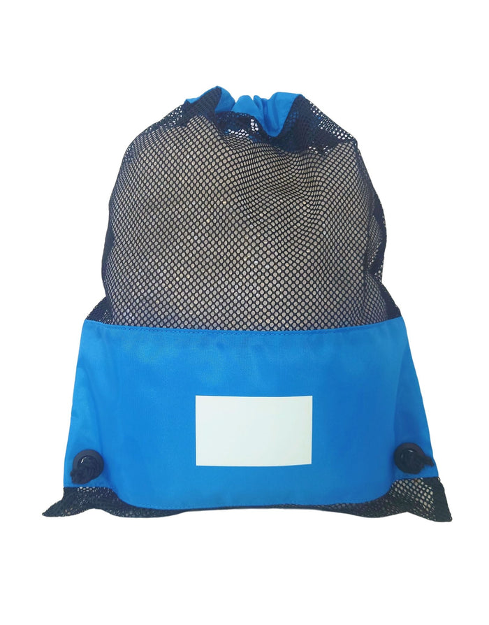 Simply Swim Poolside blue mesh drawstring swim bag