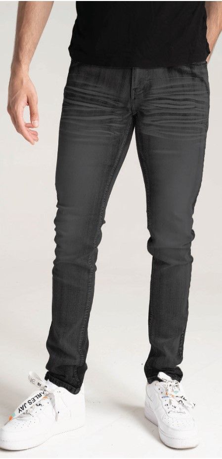 SPARK PREMIUM DENIM BASIC STRETCH JEANS - S3027 - BLACK WASH